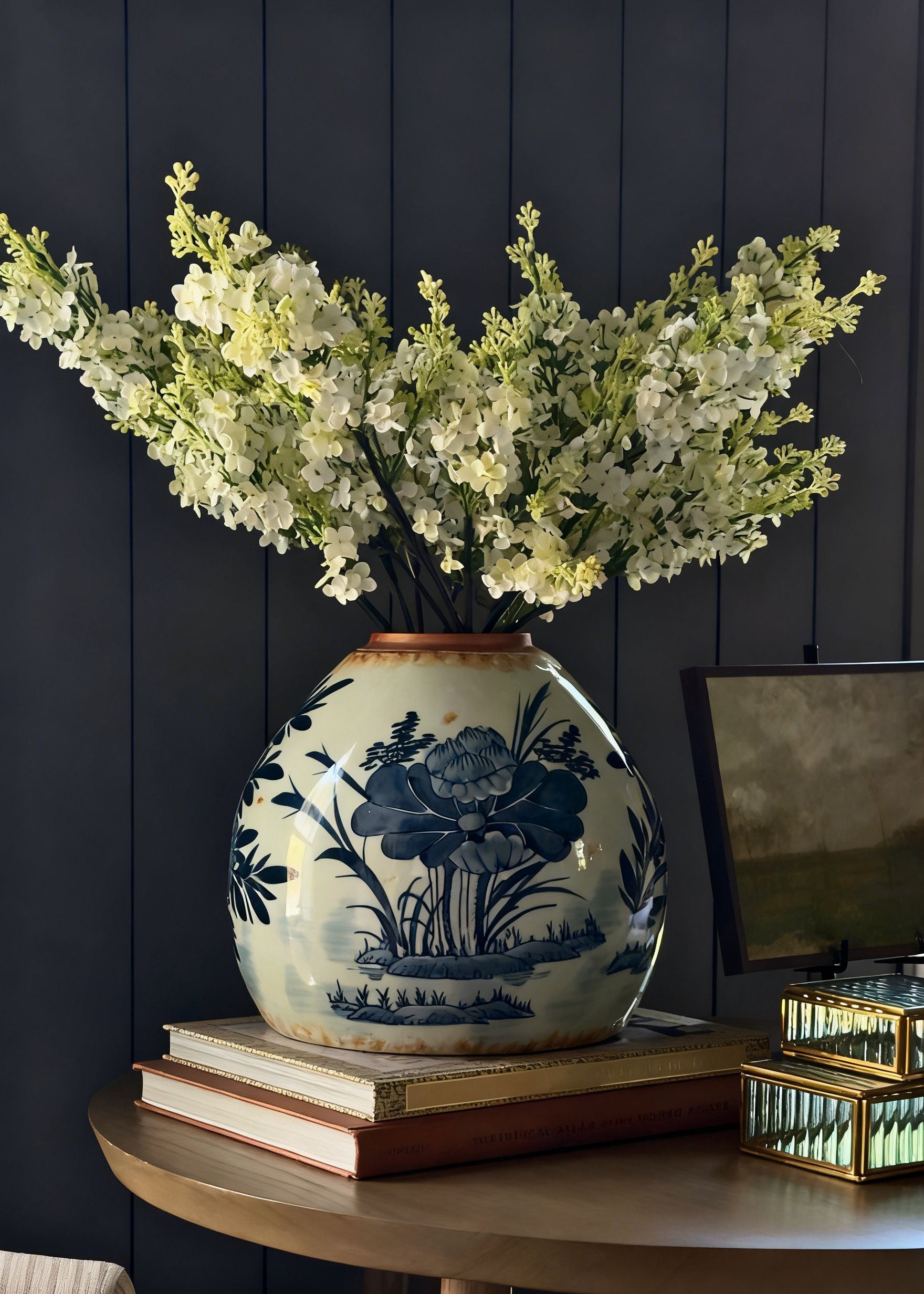 Cream Faux Lilac Branch for Vase Styling