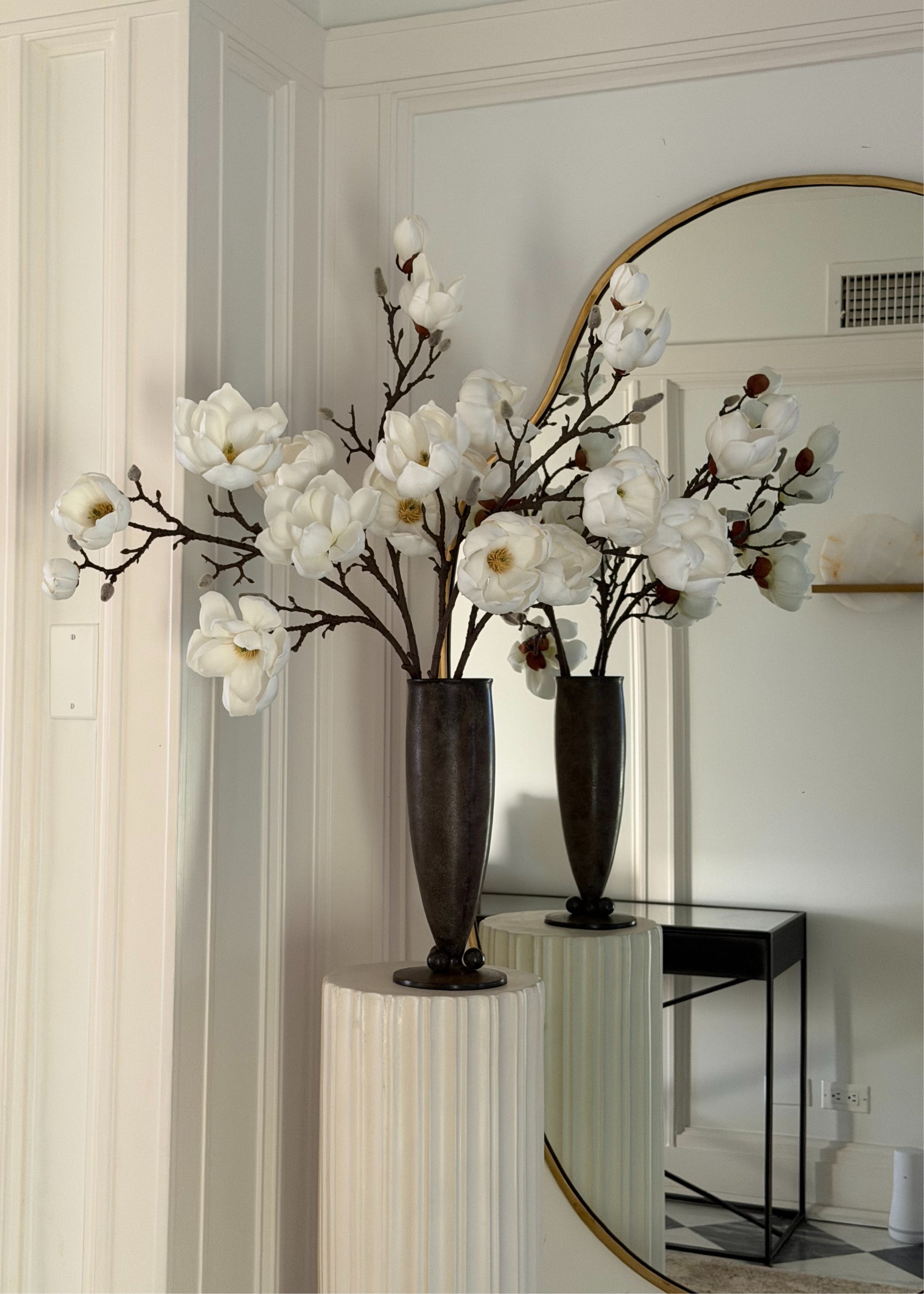 White Faux Magnolia Branch for Vase and Wedding Styling