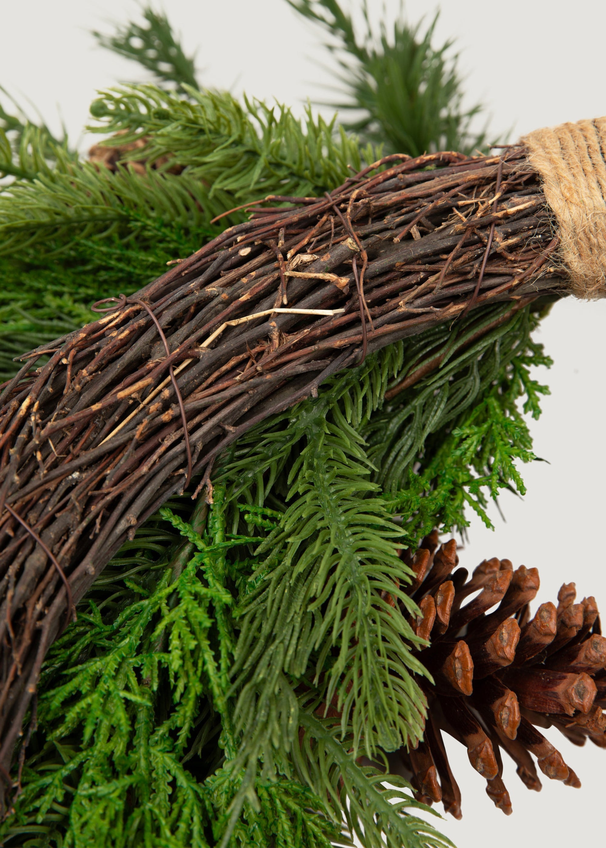 Real Touch Pine Wreath for Door and Wall Decor