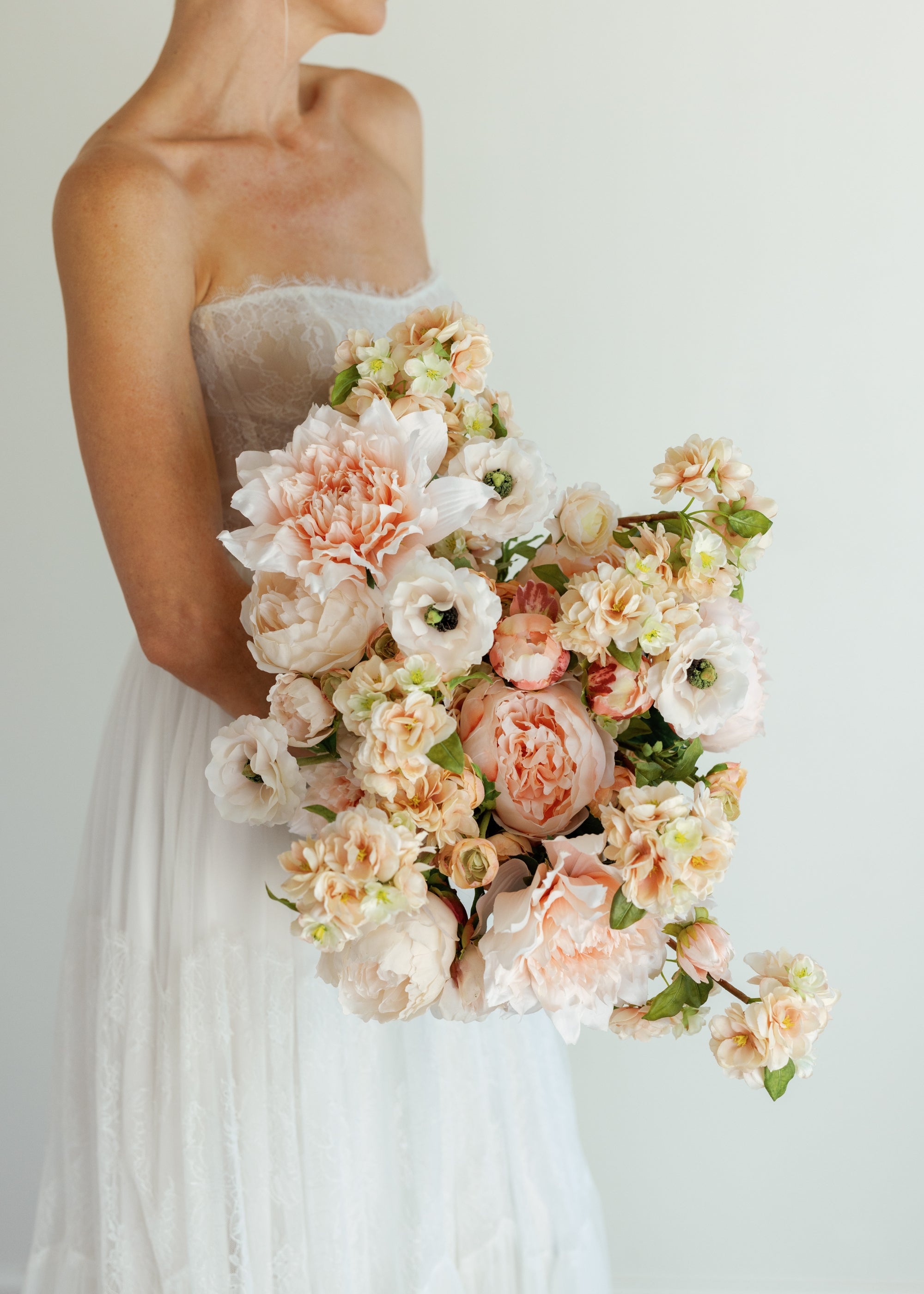 Blush Real Touch Peony Stem for Vase Styling
